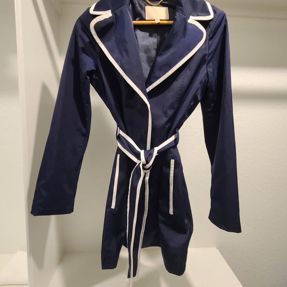 Navy Trench Coat Banana Republic